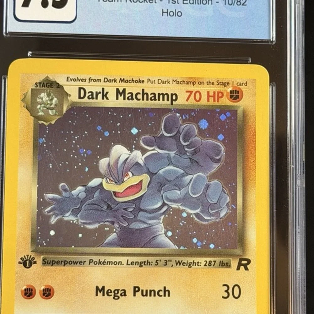 Pokémon Dark Machamp 1st Edition Holo 10/82 CGC 7.5 TCG 200 Team Rocket WotC Vtg